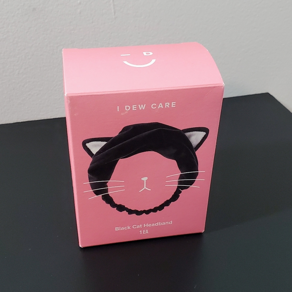 I Dew Care K-Beauty Black Cat Microfiber Headband - NIB - Picture 2 of 9
